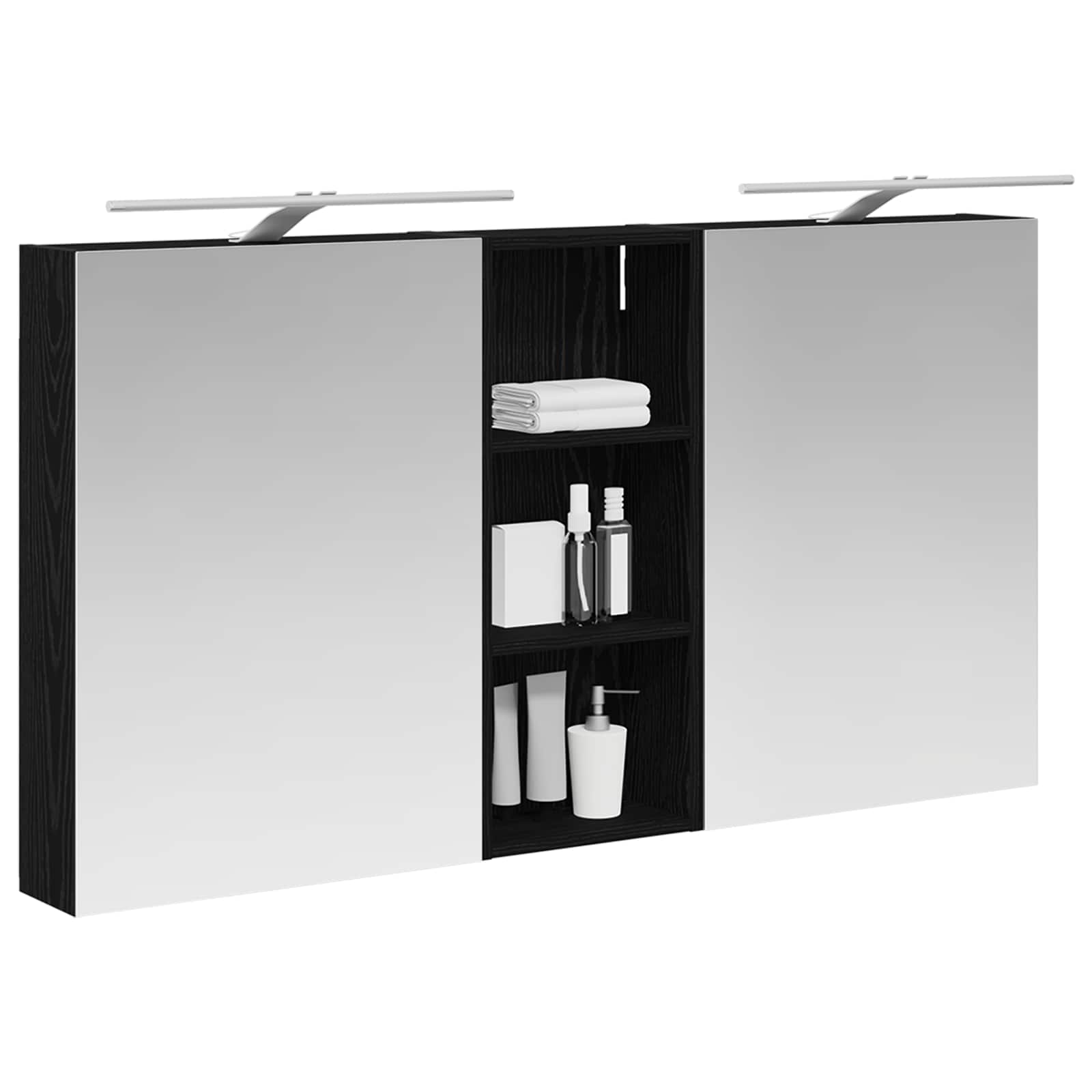 Σετ Ντουλαπιών Μπάνιου με ράφι 3 pcs 130 x 14,5 x 70 εκ - Pakobazaar