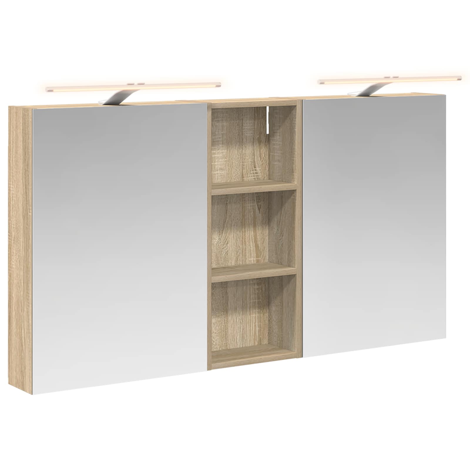 Σετ Ντουλαπιών Μπάνιου με ράφι 3 pcs 130 x 14,5 x 70 εκ - Pakobazaar