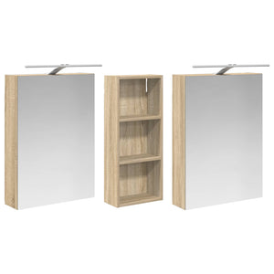 Σετ Ντουλαπιών Μπάνιου 3 τμχ. 130 x 14,5 x 70 εκ - Pakobazaar