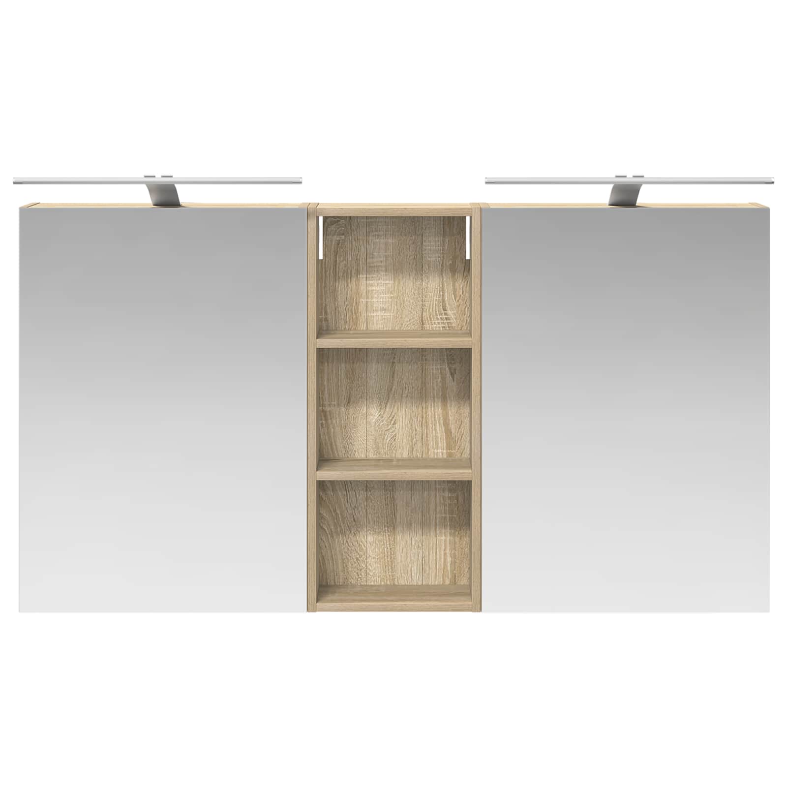 Σετ Ντουλαπιών Μπάνιου με ράφι 3 pcs 130 x 14,5 x 70 εκ - Pakobazaar