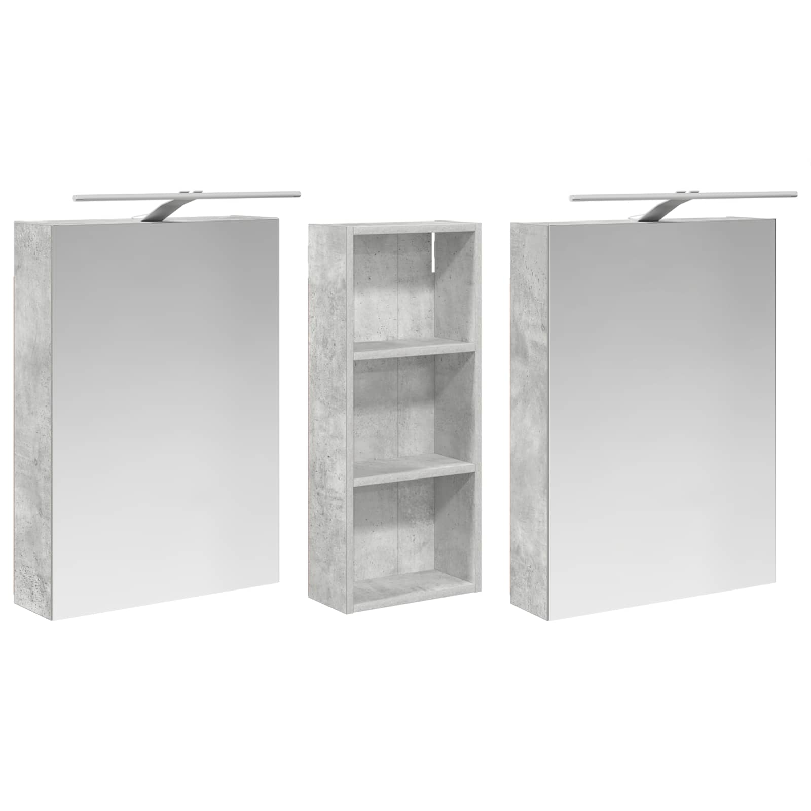 Σετ Ντουλαπιών Μπάνιου με ράφι 3 pcs 130 x 14,5 x 70 εκ - Pakobazaar