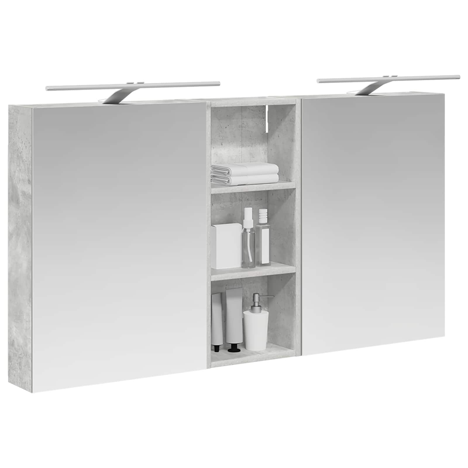 Σετ Ντουλαπιών Μπάνιου με ράφι 3 pcs 130 x 14,5 x 70 εκ - Pakobazaar
