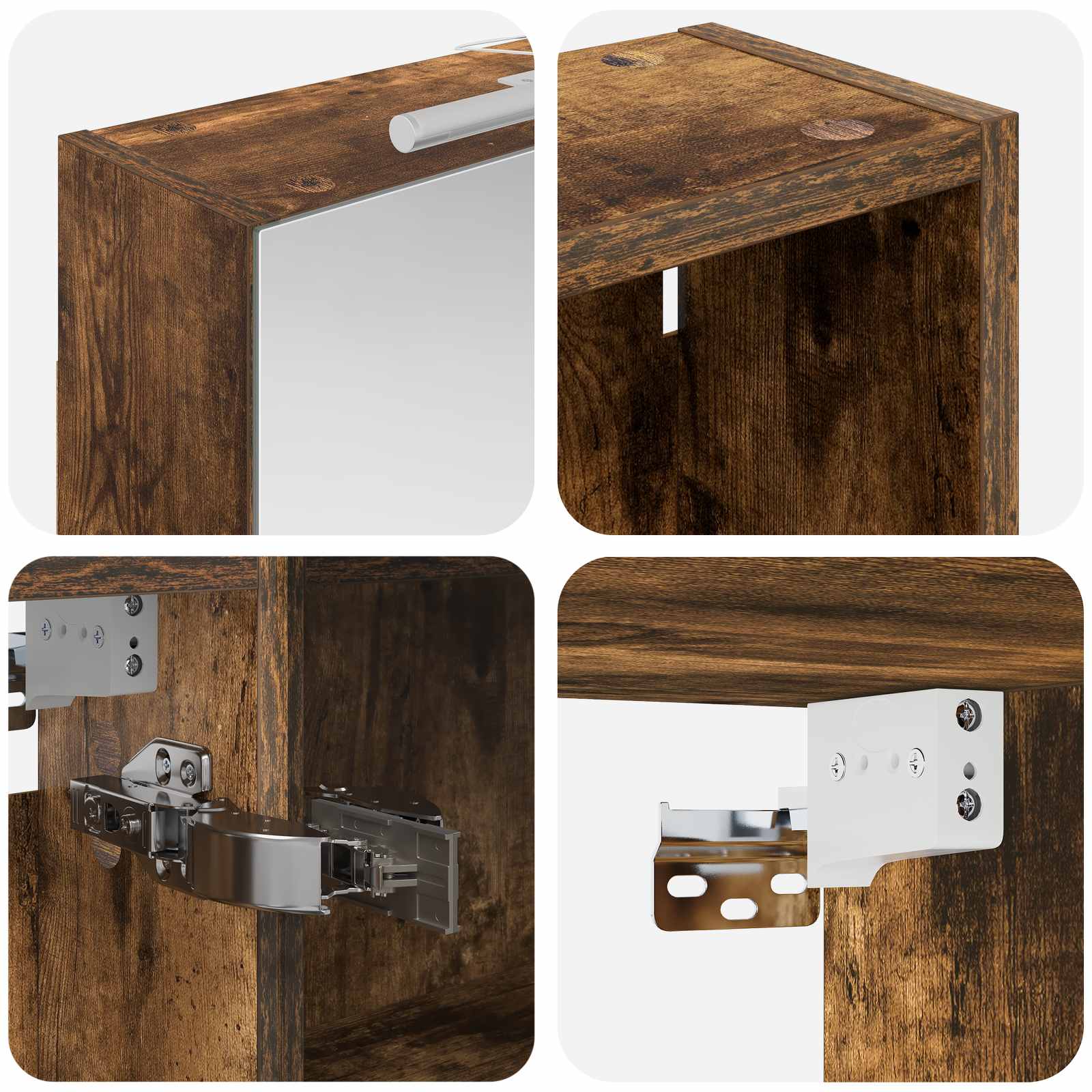 Σετ Ντουλαπιών Μπάνιου με ράφι 3 pcs 130 x 14,5 x 70 εκ - Pakobazaar