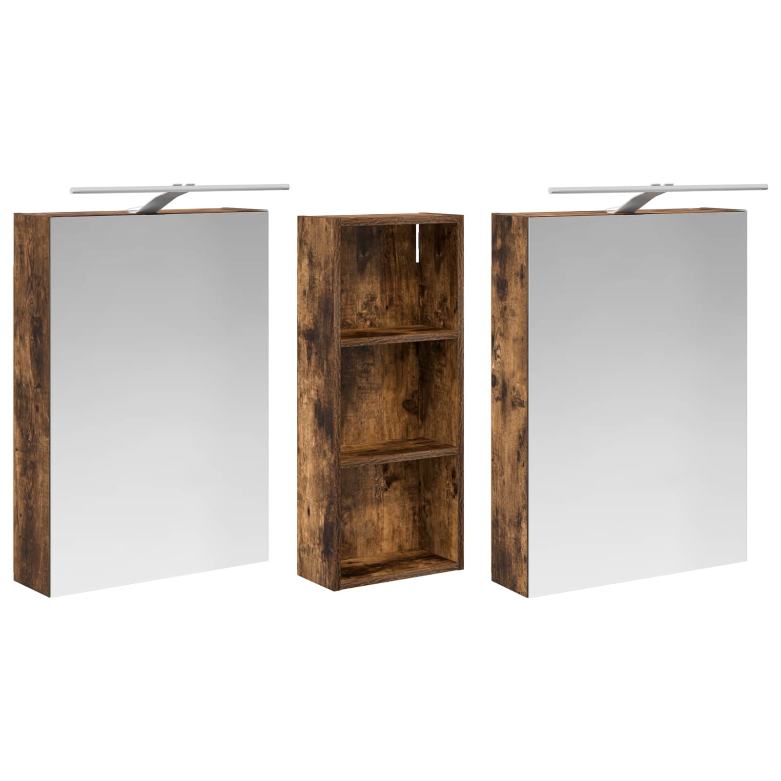 Σετ Ντουλαπιών Μπάνιου με ράφι 3 pcs 130 x 14,5 x 70 εκ - Pakobazaar