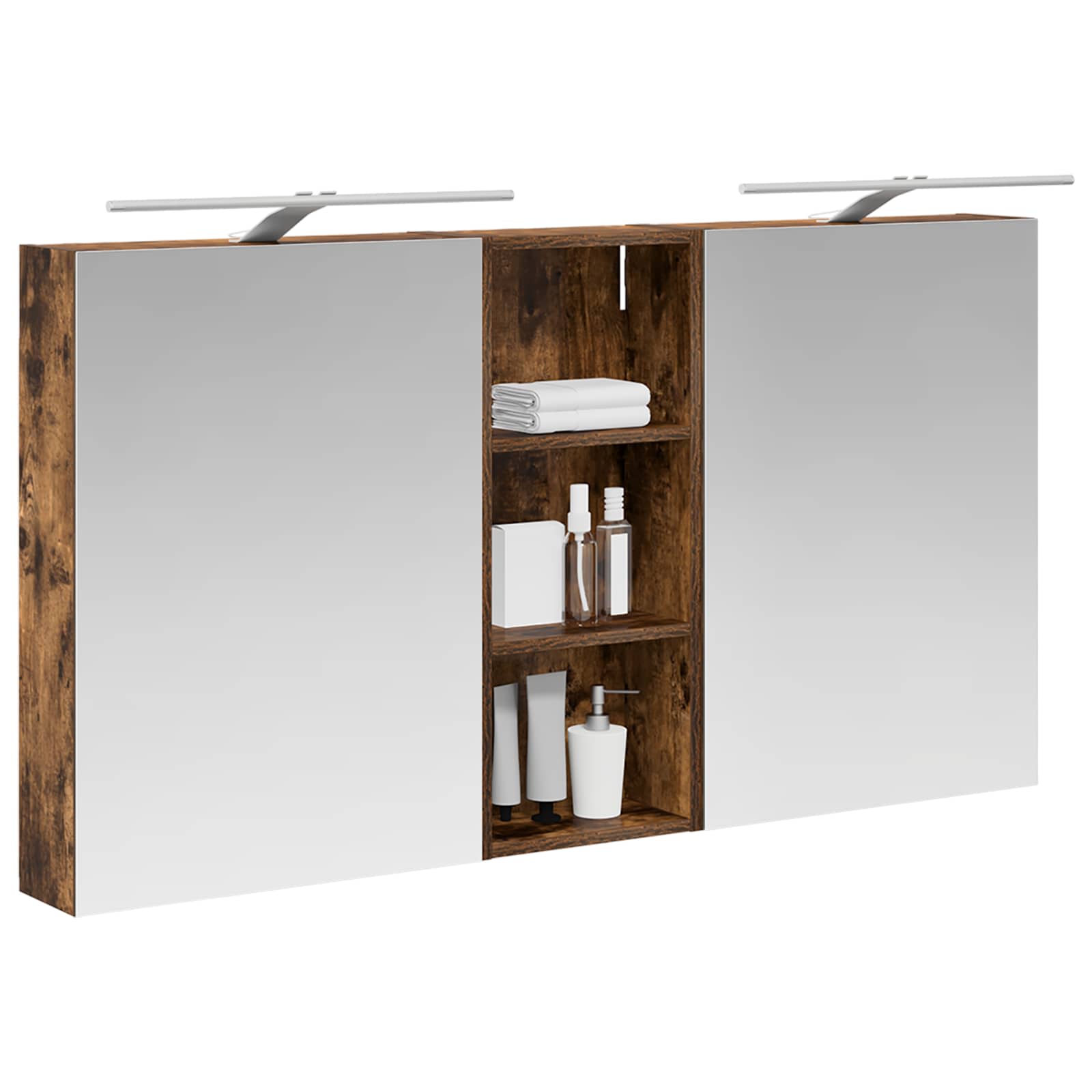 Σετ Ντουλαπιών Μπάνιου με ράφι 3 pcs 130 x 14,5 x 70 εκ - Pakobazaar