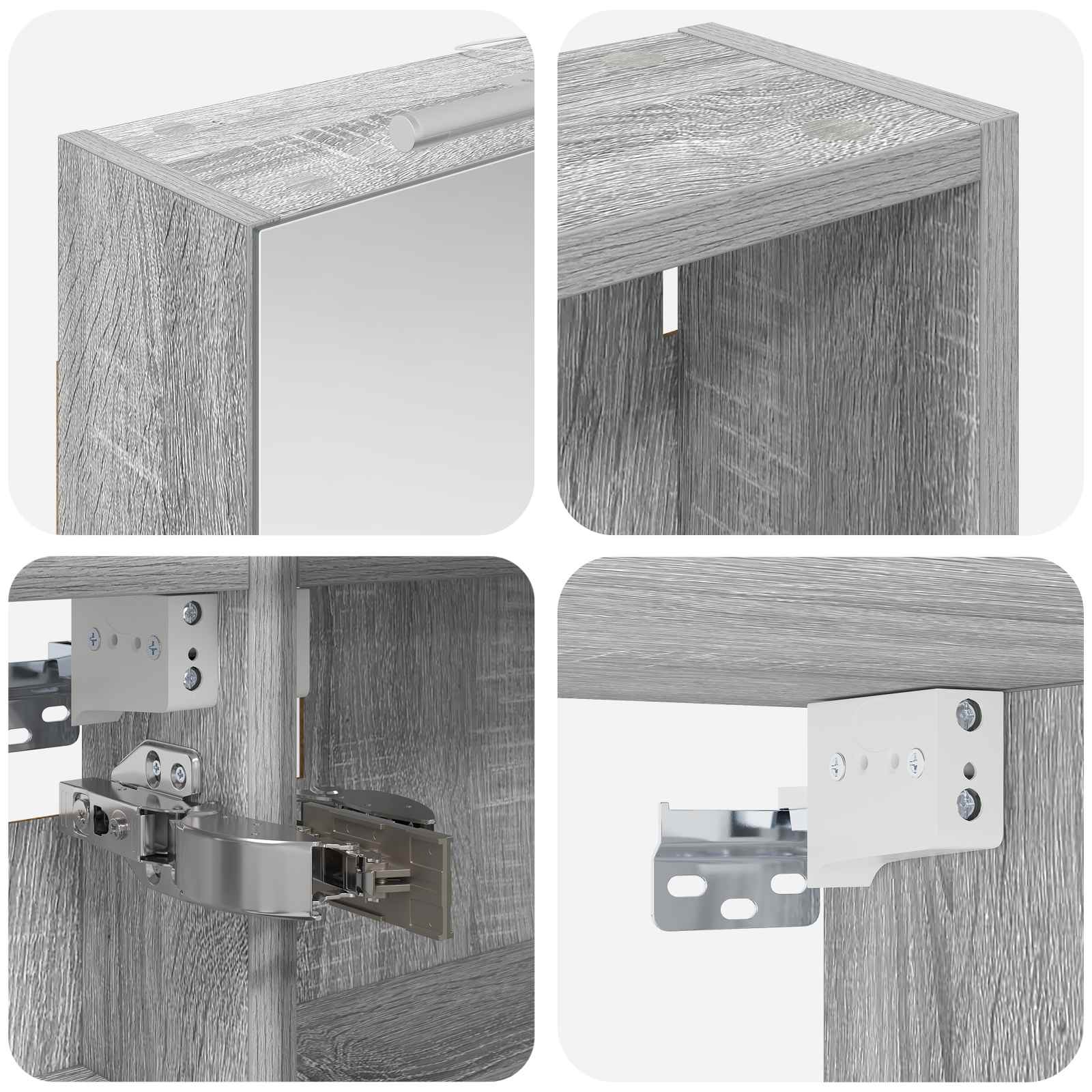 Σετ Ντουλαπιών Μπάνιου με ράφι 3 pcs 130 x 14,5 x 70 εκ - Pakobazaar