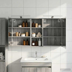 Σετ Ντουλαπιών Μπάνιου 3 τμχ. 130 x 14,5 x 70 εκ - Pakobazaar