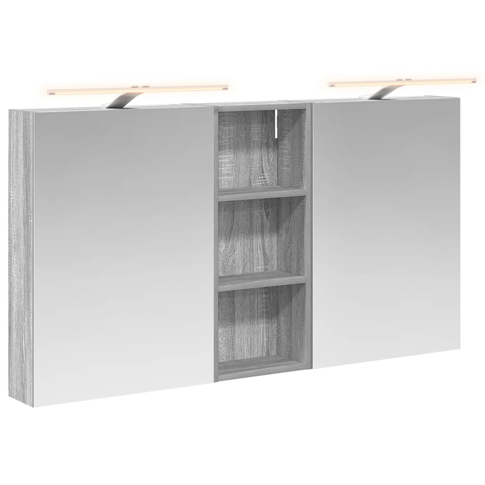 Σετ Ντουλαπιών Μπάνιου με ράφι 3 pcs 130 x 14,5 x 70 εκ - Pakobazaar