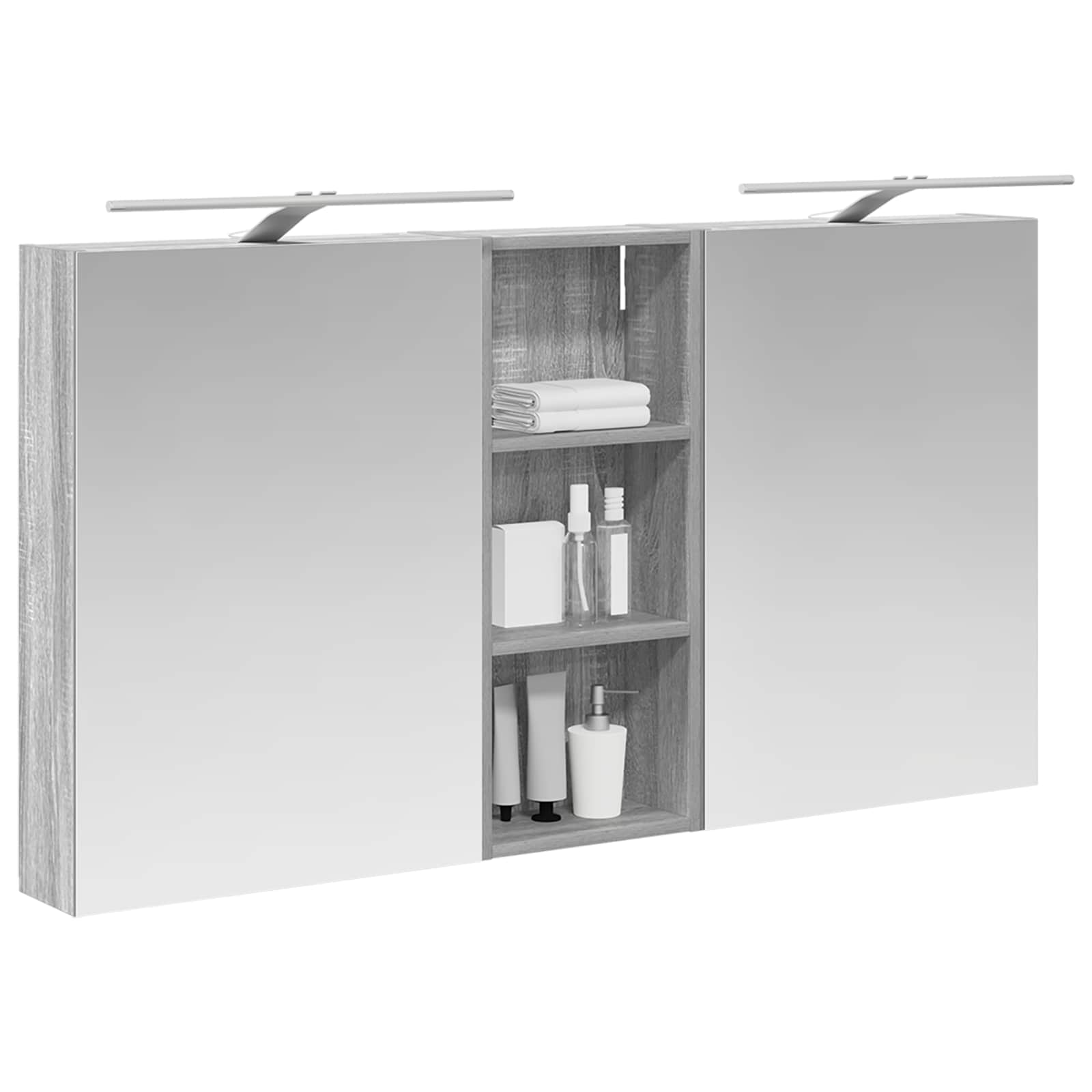 Σετ Ντουλαπιών Μπάνιου με ράφι 3 pcs 130 x 14,5 x 70 εκ - Pakobazaar