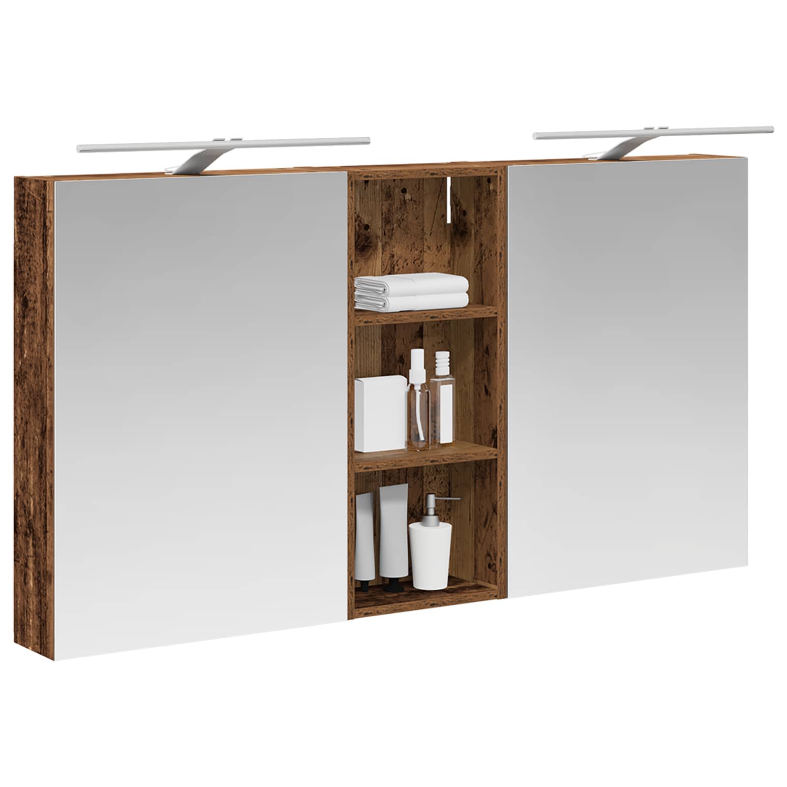 Σετ Ντουλαπιών Μπάνιου με ράφι 3 pcs 130 x 14,5 x 70 εκ - Pakobazaar