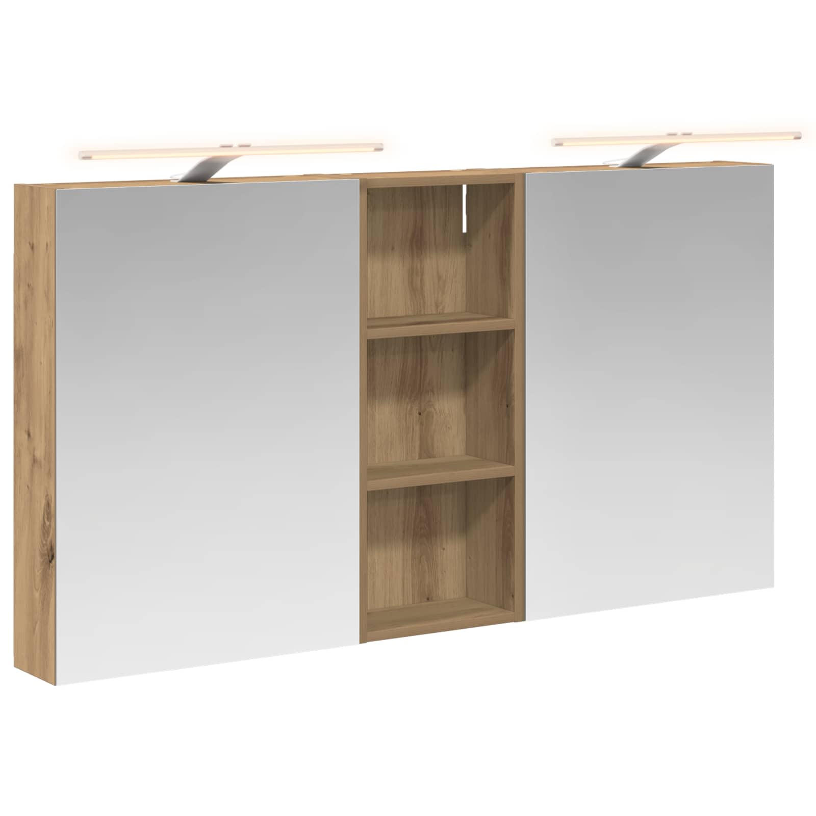 Σετ Ντουλαπιών Μπάνιου με ράφι 3 pcs 130 x 14,5 x 70 εκ - Pakobazaar