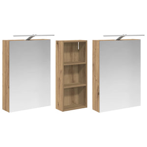 Σετ Ντουλαπιών Μπάνιου 3 τμχ. 130 x 14,5 x 70 εκ - Pakobazaar