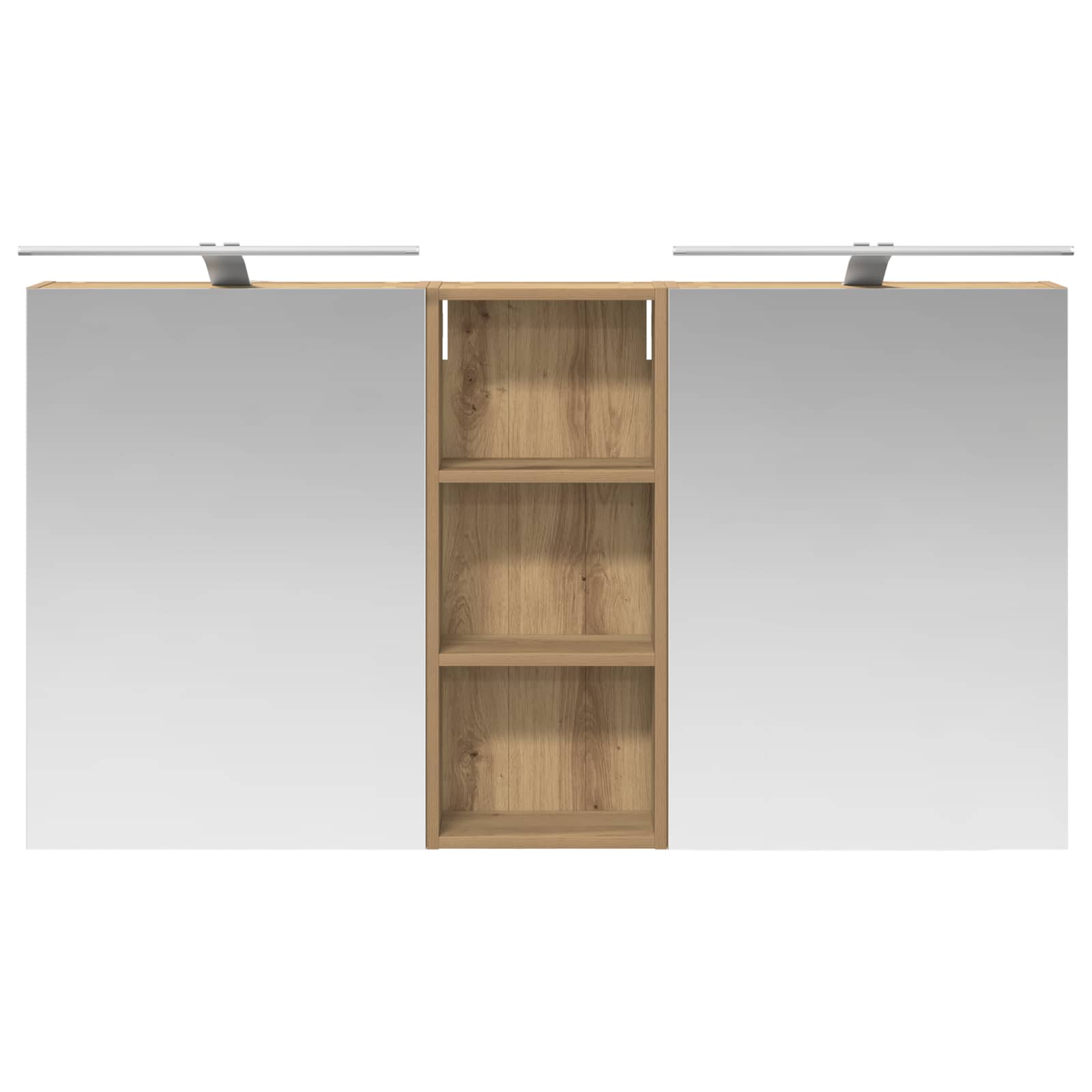 Σετ Ντουλαπιών Μπάνιου με ράφι 3 pcs 130 x 14,5 x 70 εκ - Pakobazaar