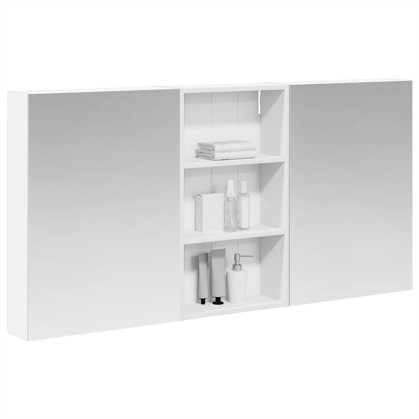 Σετ Ντουλαπιών Μπάνιου με ράφι 3 pcs 140 x 14,5 x 70 εκ - Pakobazaar