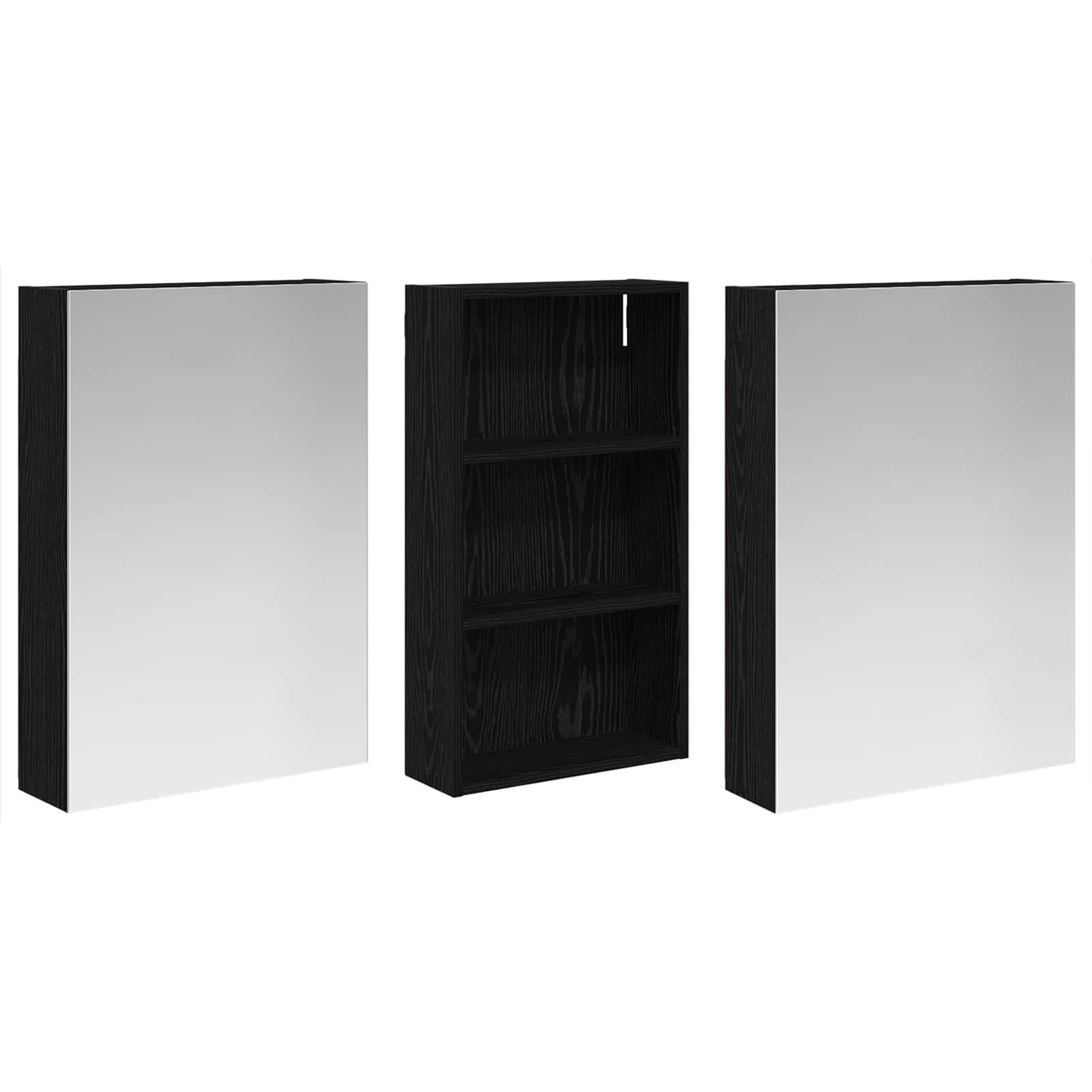 Σετ Ντουλαπιών Μπάνιου με ράφι 3 pcs 140 x 14,5 x 70 εκ - Pakobazaar