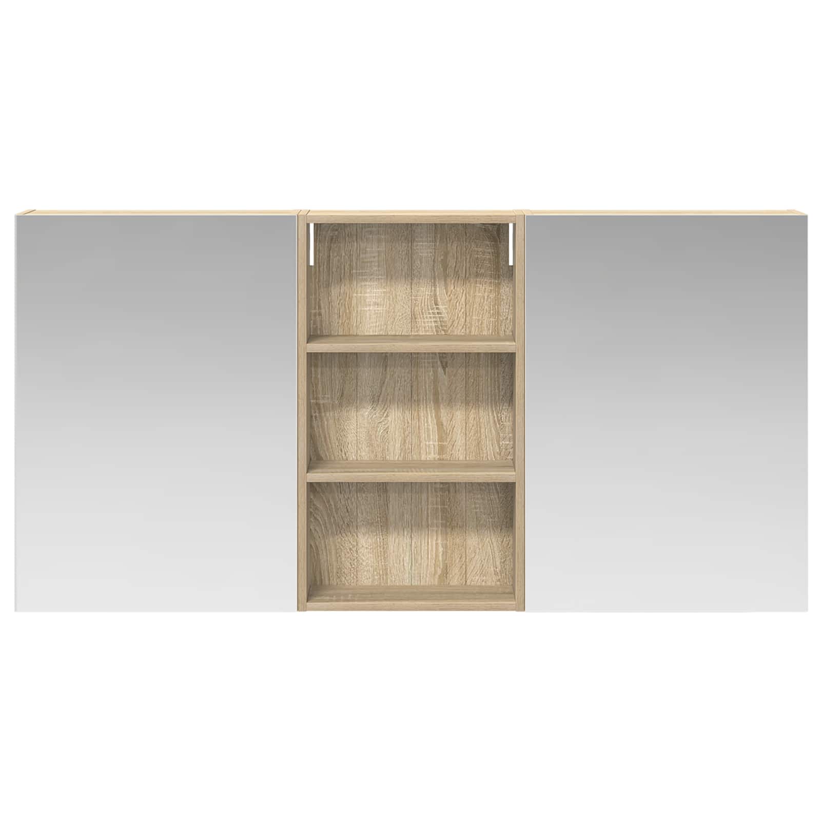 Σετ Ντουλαπιών Μπάνιου με ράφι 3 pcs 140 x 14,5 x 70 εκ - Pakobazaar