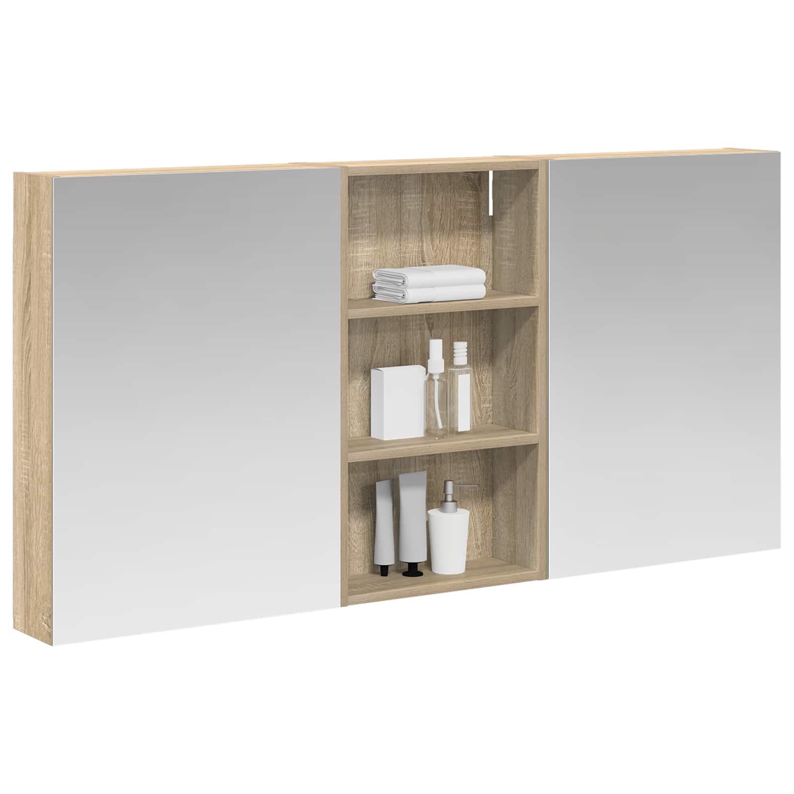 Σετ Ντουλαπιών Μπάνιου με ράφι 3 pcs 140 x 14,5 x 70 εκ - Pakobazaar