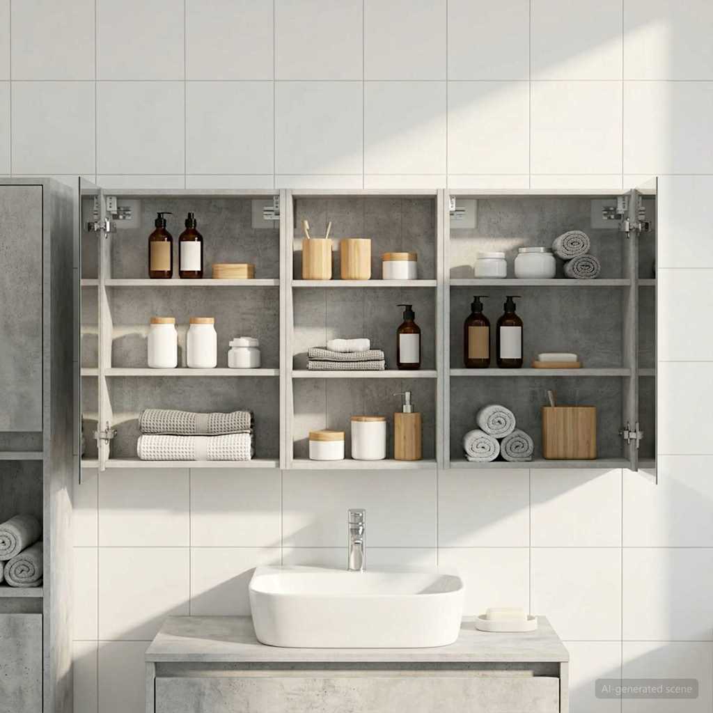 Σετ Ντουλαπιών Μπάνιου 3 τμχ. 140 x 14,5 x 70 εκ - Pakobazaar