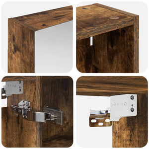 Σετ Ντουλαπιών Μπάνιου με ράφι 3 pcs 140 x 14,5 x 70 εκ - Pakobazaar