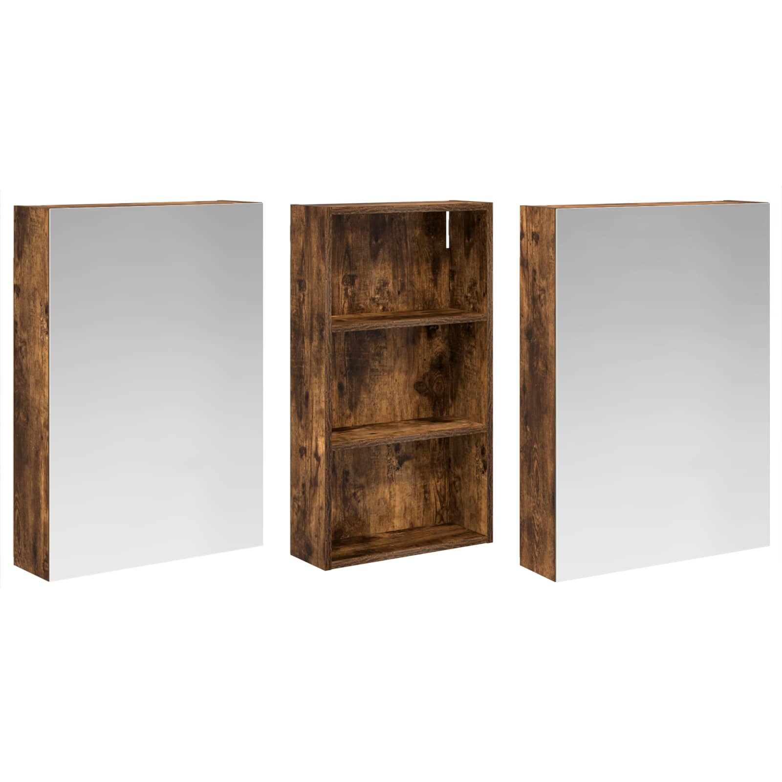 Σετ Ντουλαπιών Μπάνιου με ράφι 3 pcs 140 x 14,5 x 70 εκ - Pakobazaar