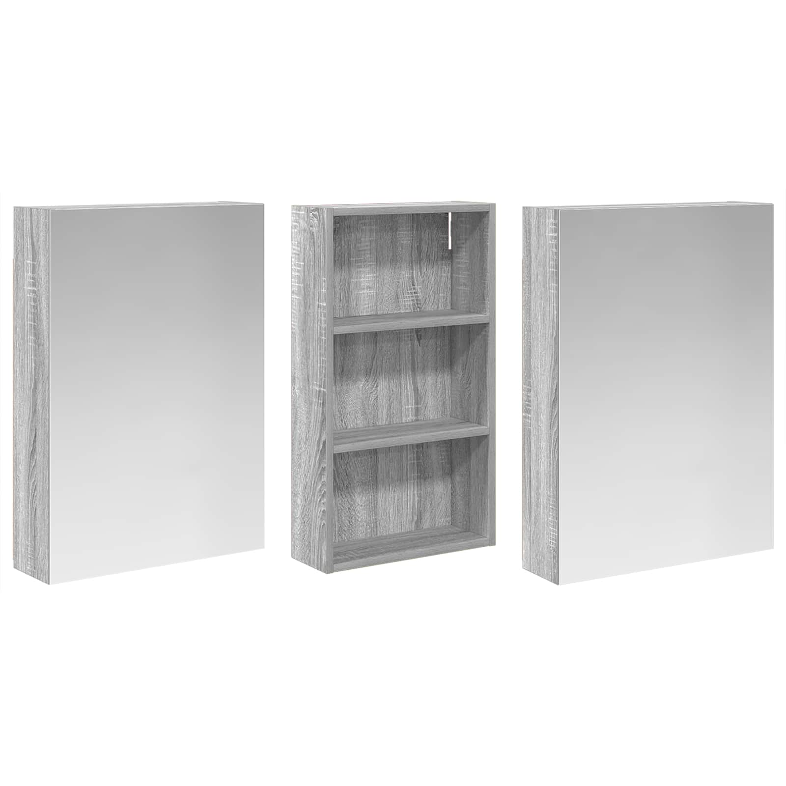 Σετ Ντουλαπιών Μπάνιου με ράφι 3 pcs 140 x 14,5 x 70 εκ - Pakobazaar