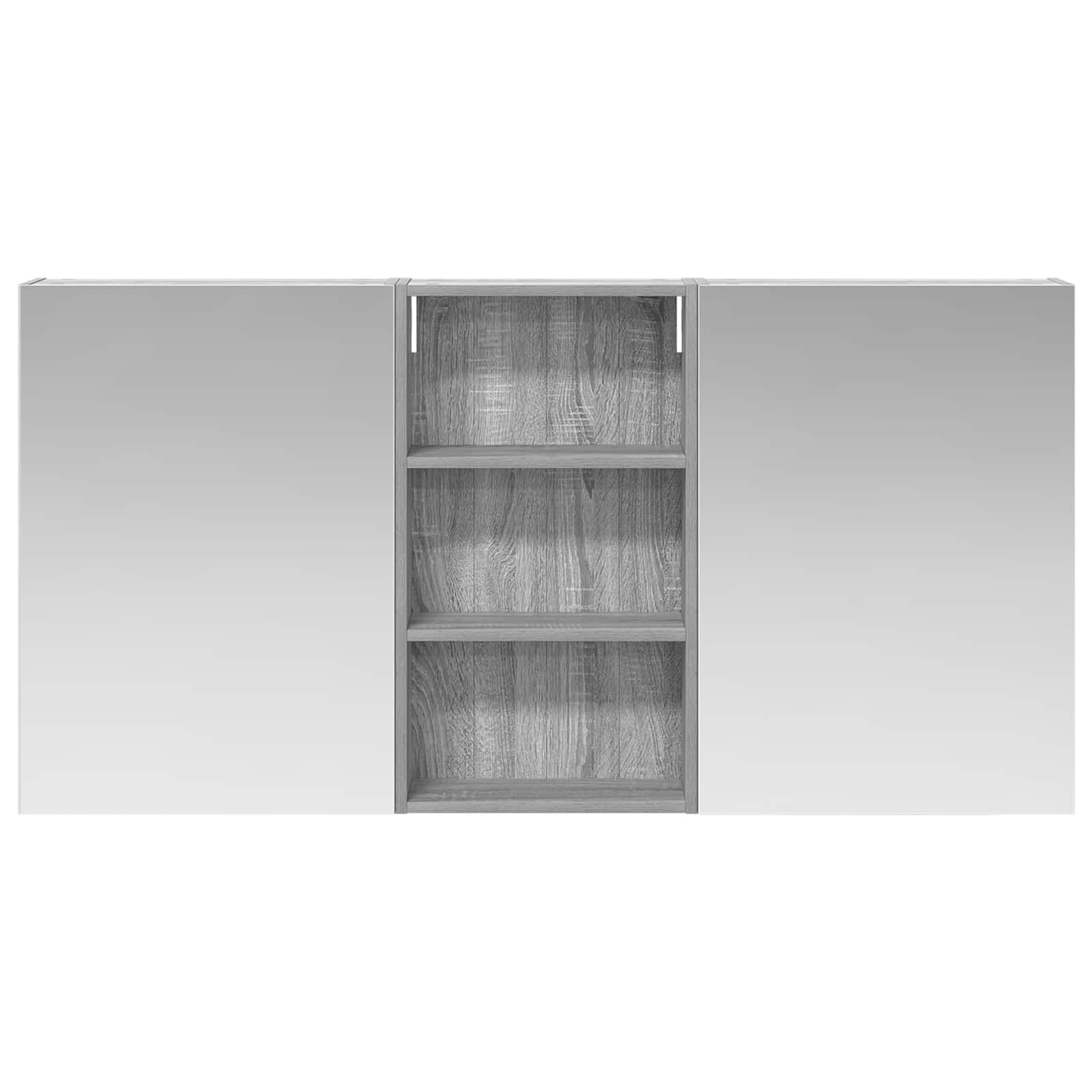 Σετ Ντουλαπιών Μπάνιου με ράφι 3 pcs 140 x 14,5 x 70 εκ - Pakobazaar