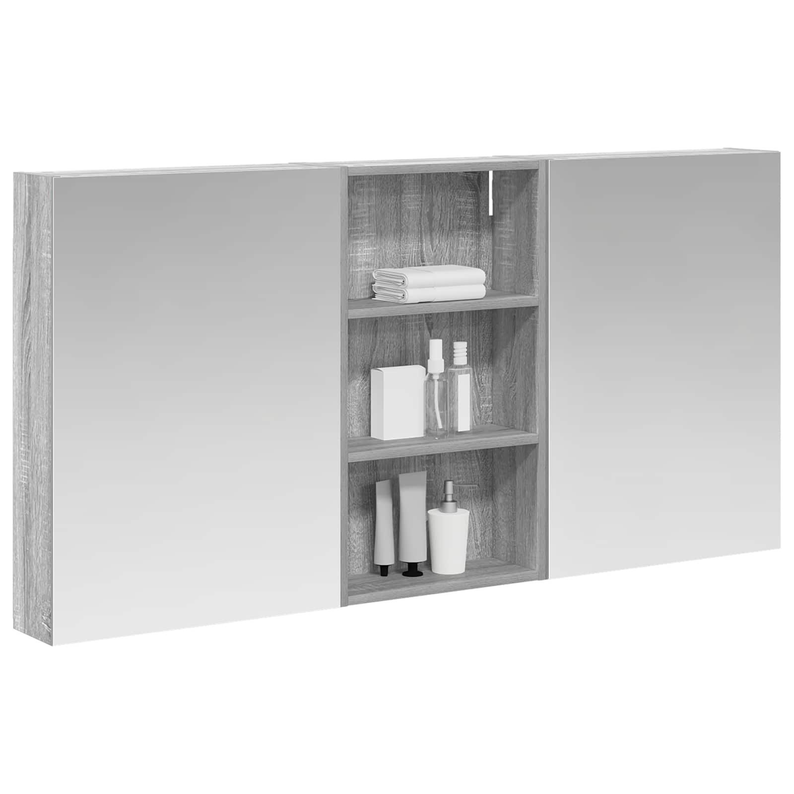 Σετ Ντουλαπιών Μπάνιου με ράφι 3 pcs 140 x 14,5 x 70 εκ - Pakobazaar