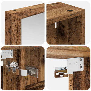 Σετ Ντουλαπιών Μπάνιου με ράφι 3 pcs 140 x 14,5 x 70 εκ - Pakobazaar