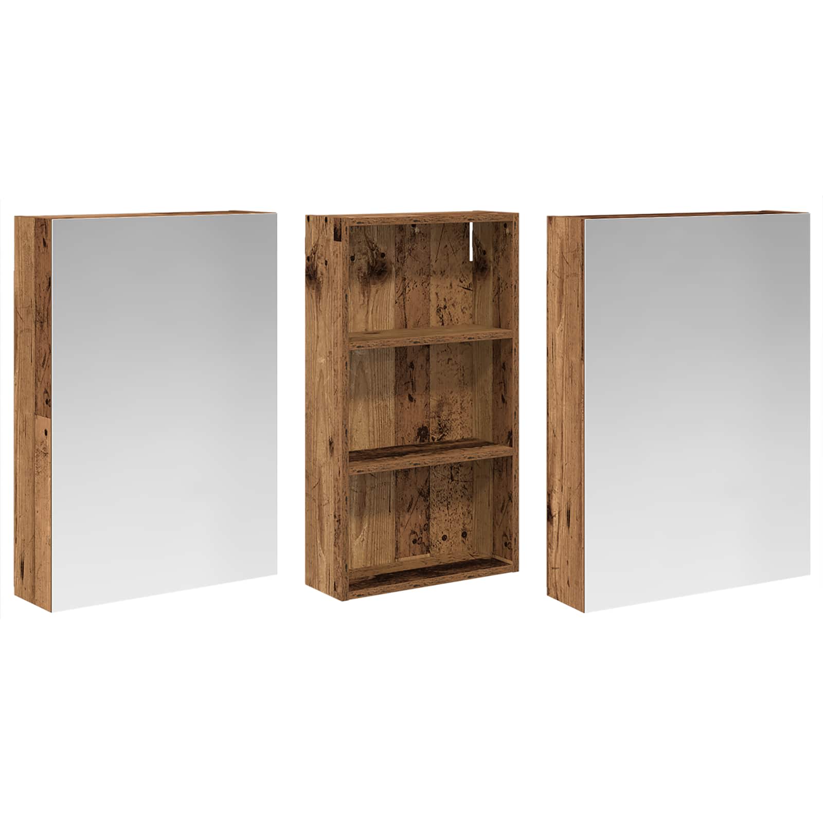 Σετ Ντουλαπιών Μπάνιου με ράφι 3 pcs 140 x 14,5 x 70 εκ - Pakobazaar
