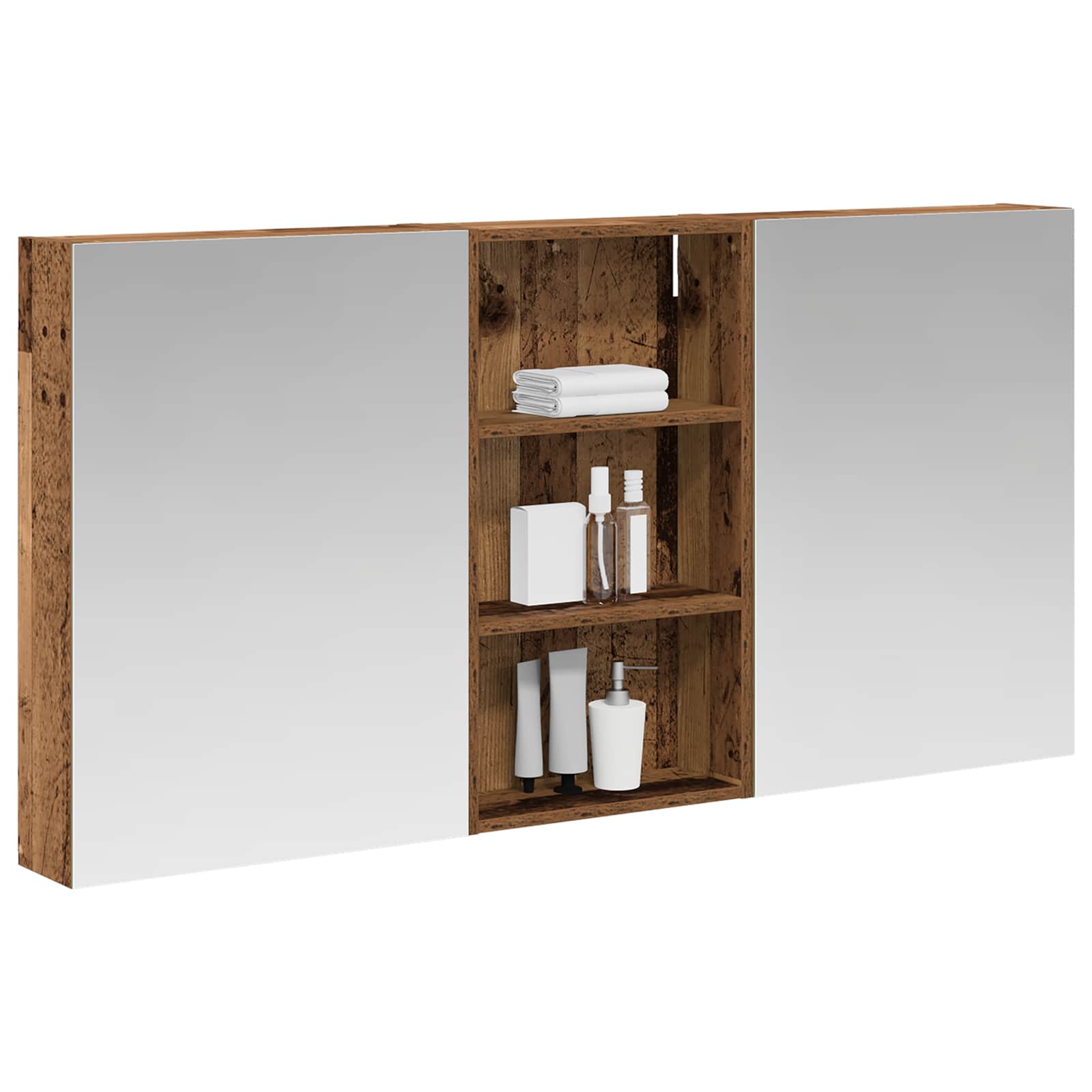 Σετ Ντουλαπιών Μπάνιου με ράφι 3 pcs 140 x 14,5 x 70 εκ - Pakobazaar