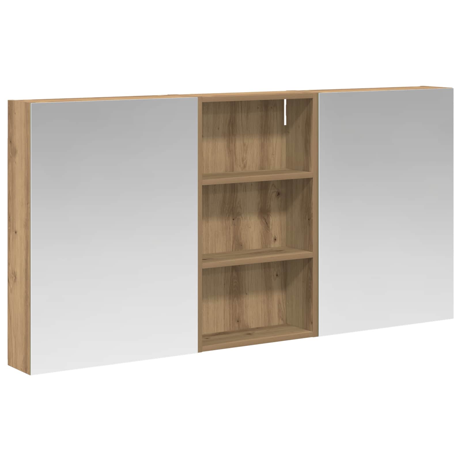 Σετ Ντουλαπιών Μπάνιου με ράφι 3 pcs 140 x 14,5 x 70 εκ - Pakobazaar