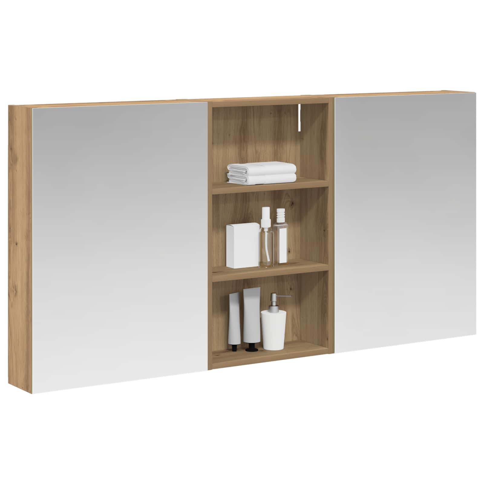 Σετ Ντουλαπιών Μπάνιου με ράφι 3 pcs 140 x 14,5 x 70 εκ - Pakobazaar