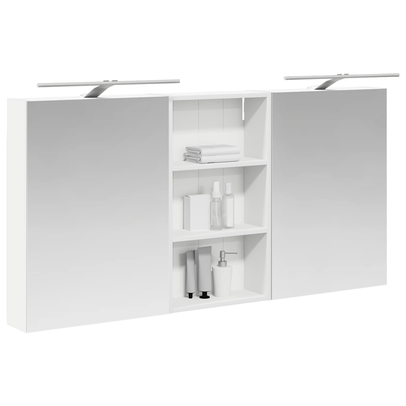 Σετ Ντουλαπιών Μπάνιου με ράφι 3 pcs 140 x 14,5 x 70 εκ - Pakobazaar