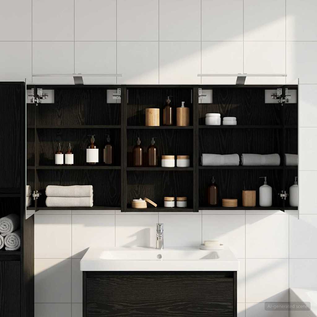 Σετ Ντουλαπιών Μπάνιου 3 τμχ. 140 x 14,5 x 70 εκ - Pakobazaar
