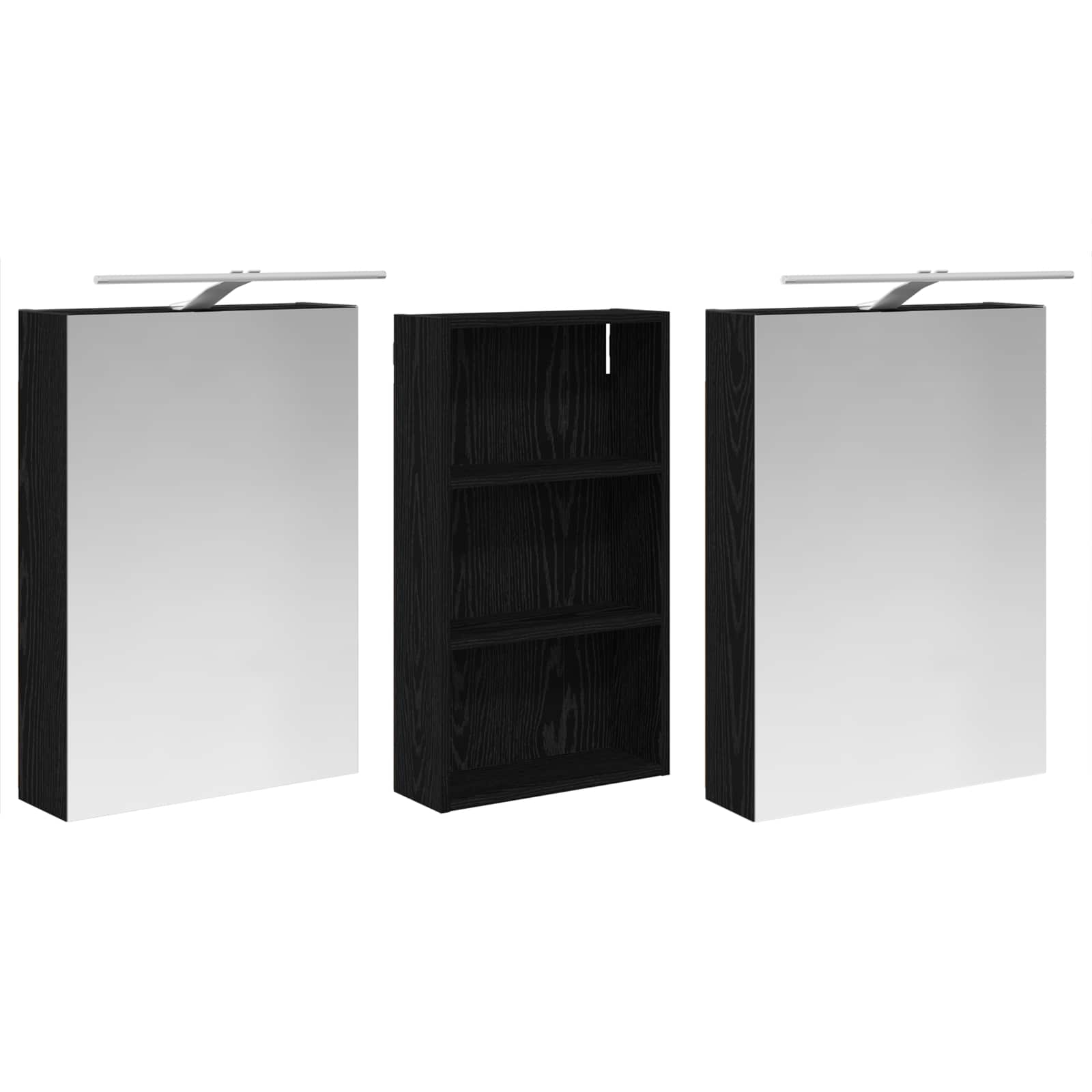 Σετ Ντουλαπιών Μπάνιου με ράφι 3 pcs 140 x 14,5 x 70 εκ - Pakobazaar