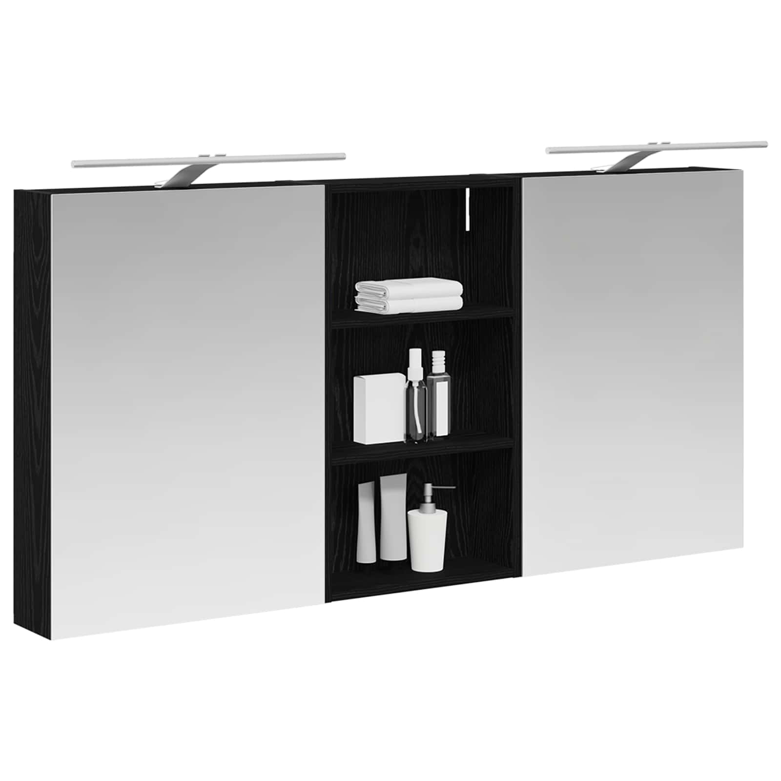 Σετ Ντουλαπιών Μπάνιου με ράφι 3 pcs 140 x 14,5 x 70 εκ - Pakobazaar