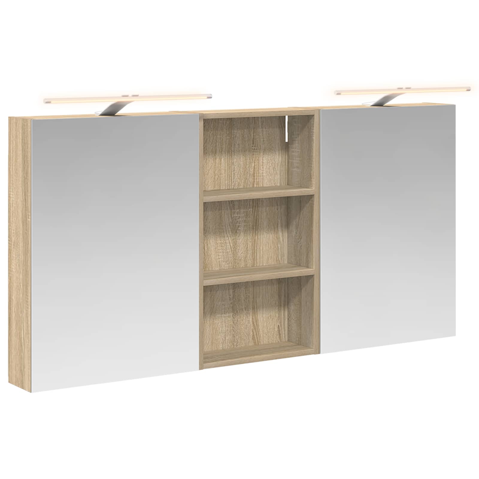 Σετ Ντουλαπιών Μπάνιου με ράφι 3 pcs 140 x 14,5 x 70 εκ - Pakobazaar