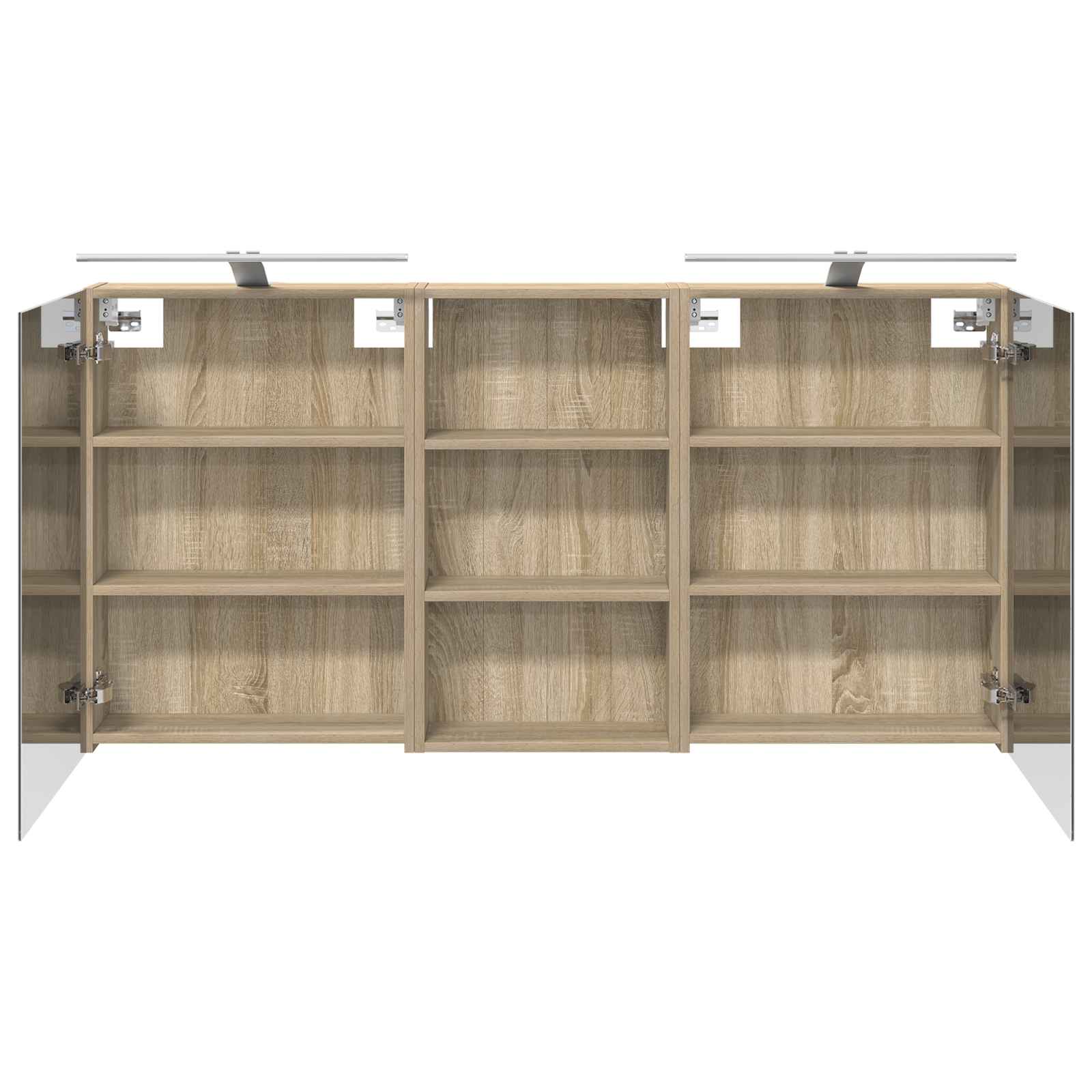 Σετ Ντουλαπιών Μπάνιου με ράφι 3 pcs 140 x 14,5 x 70 εκ - Pakobazaar