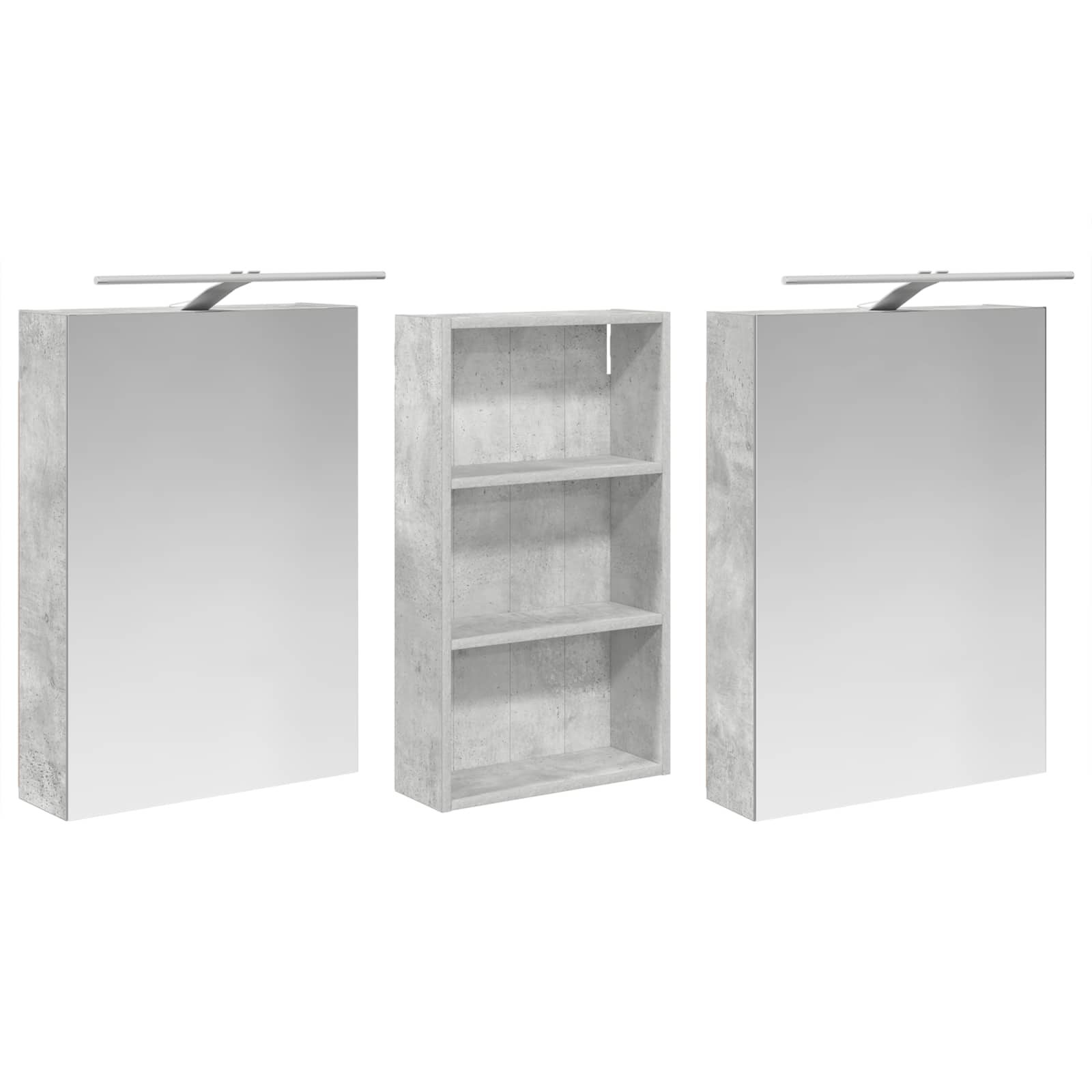 Σετ Ντουλαπιών Μπάνιου με ράφι 3 pcs 140 x 14,5 x 70 εκ - Pakobazaar