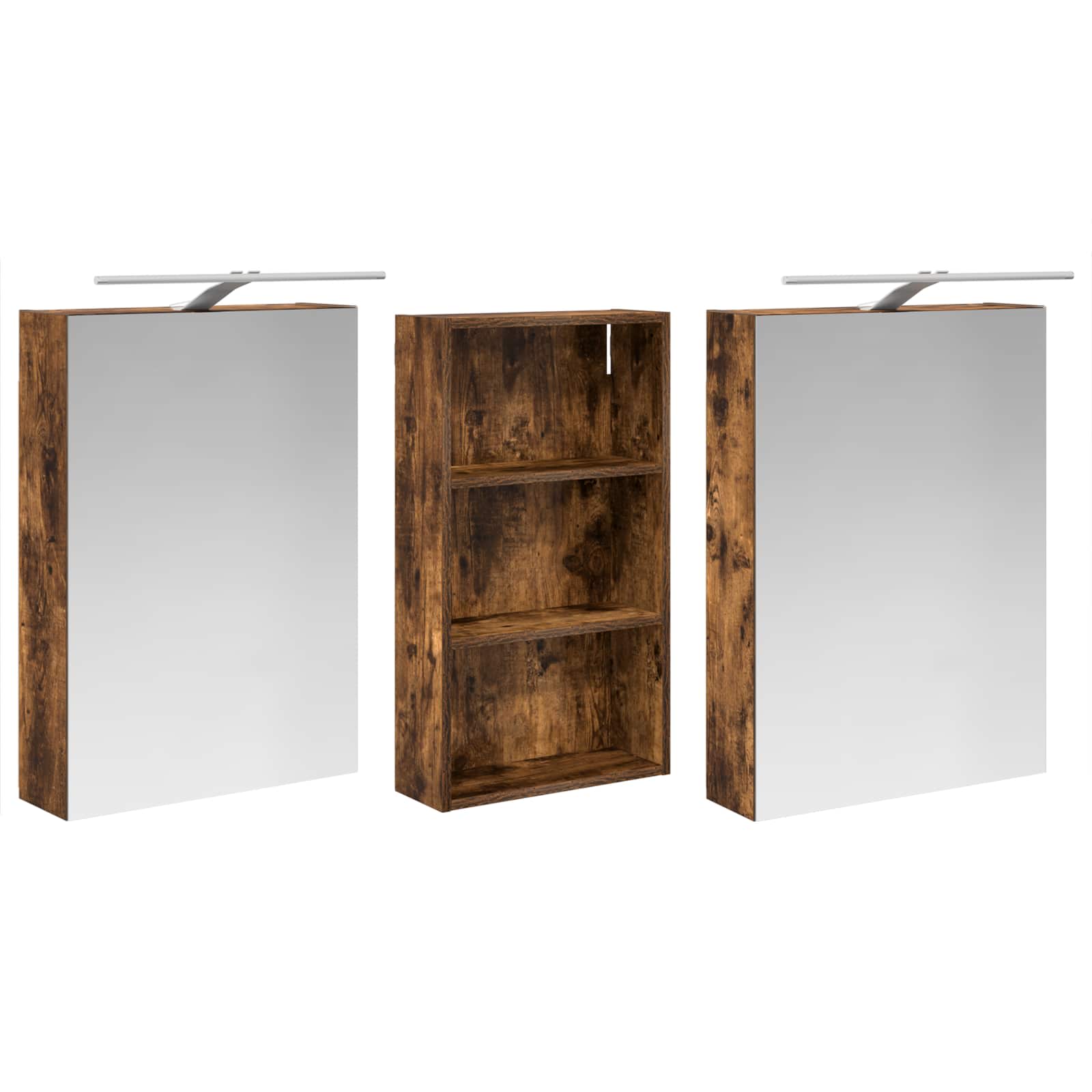 Σετ Ντουλαπιών Μπάνιου με ράφι 3 pcs 140 x 14,5 x 70 εκ - Pakobazaar