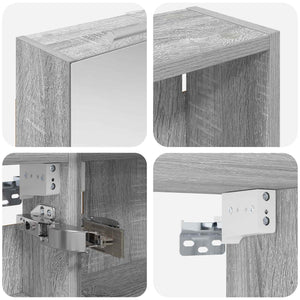 Σετ Ντουλαπιών Μπάνιου με ράφι 3 pcs 140 x 14,5 x 70 εκ - Pakobazaar
