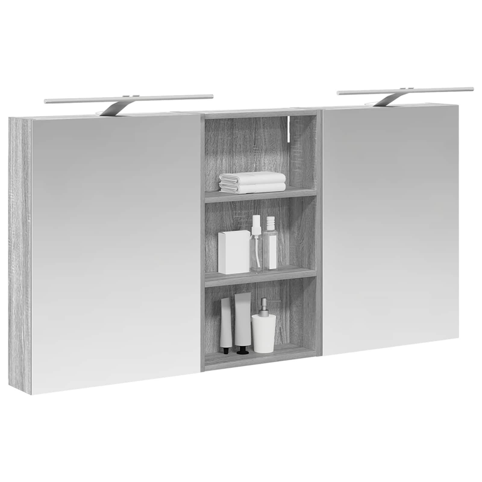 Σετ Ντουλαπιών Μπάνιου με ράφι 3 pcs 140 x 14,5 x 70 εκ - Pakobazaar