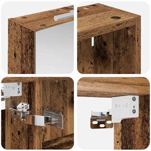 Σετ Ντουλαπιών Μπάνιου με ράφι 3 pcs 140 x 14,5 x 70 εκ - Pakobazaar
