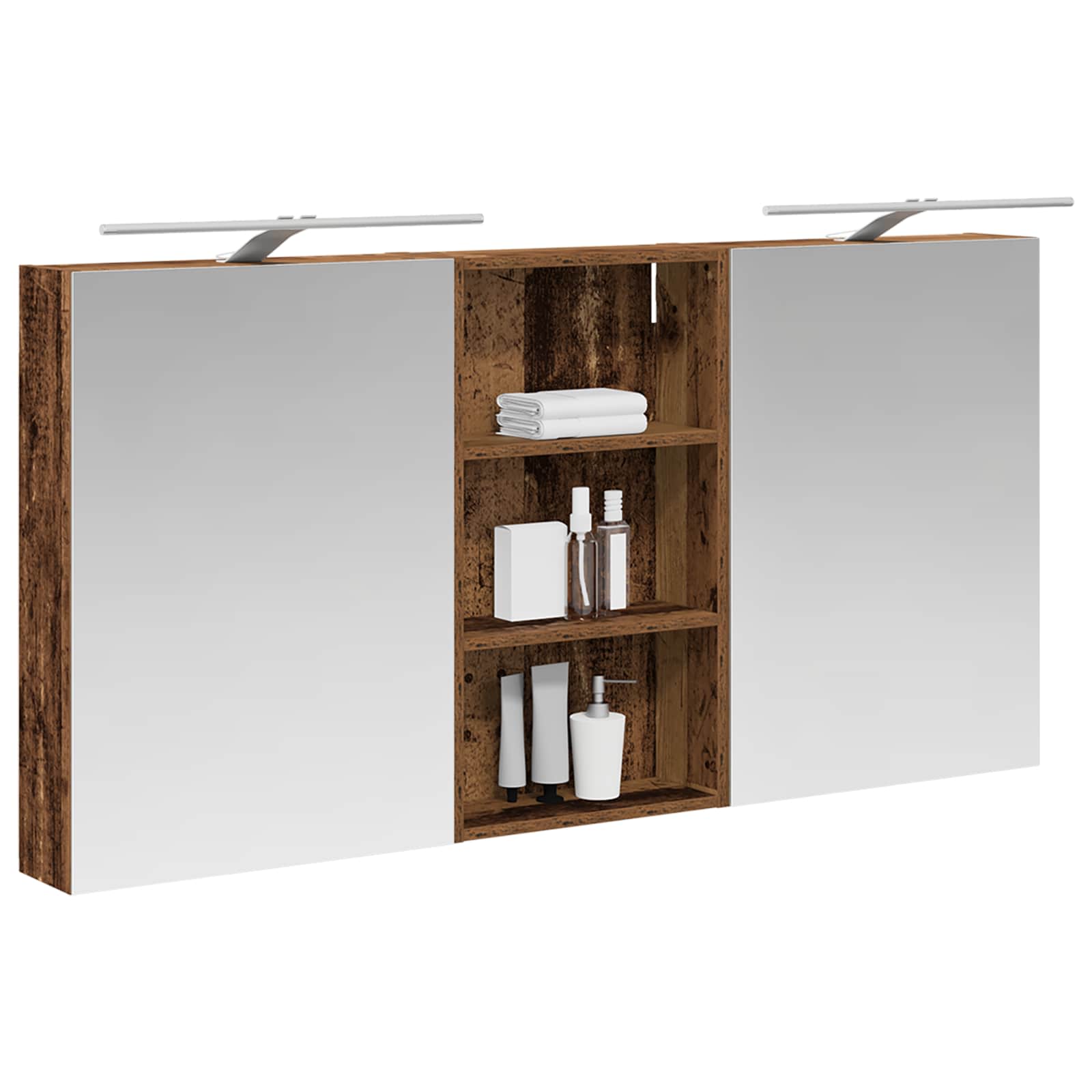 Σετ Ντουλαπιών Μπάνιου με ράφι 3 pcs 140 x 14,5 x 70 εκ - Pakobazaar