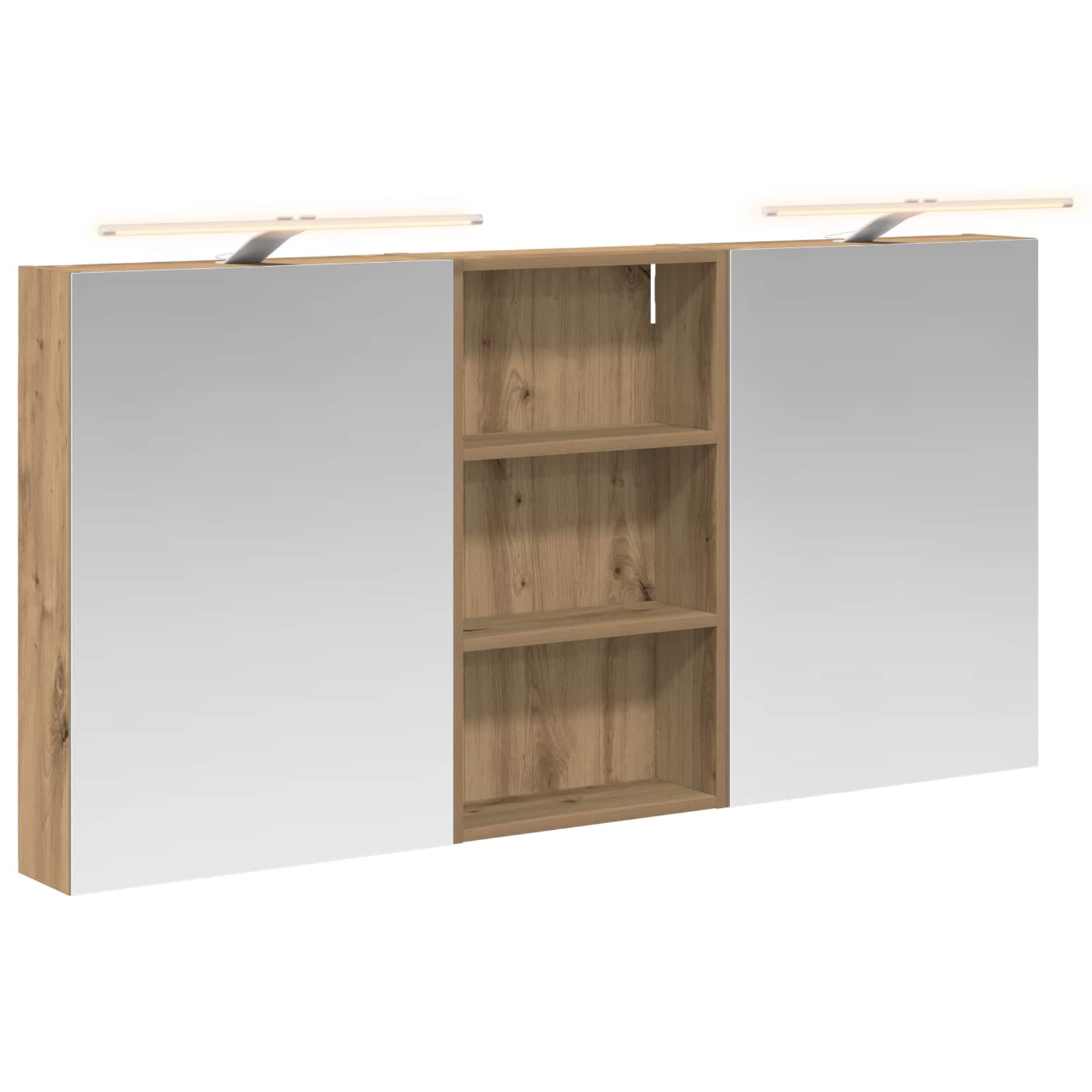 Σετ Ντουλαπιών Μπάνιου με ράφι 3 pcs 140 x 14,5 x 70 εκ - Pakobazaar