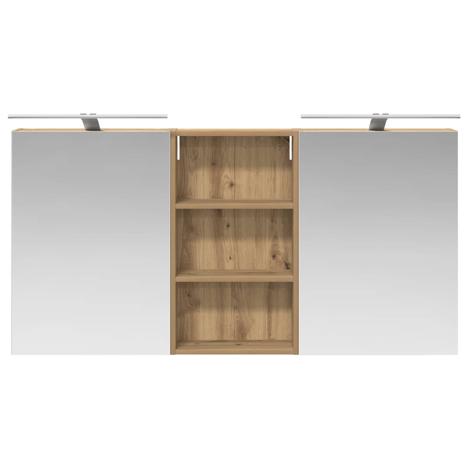 Σετ Ντουλαπιών Μπάνιου με ράφι 3 pcs 140 x 14,5 x 70 εκ - Pakobazaar