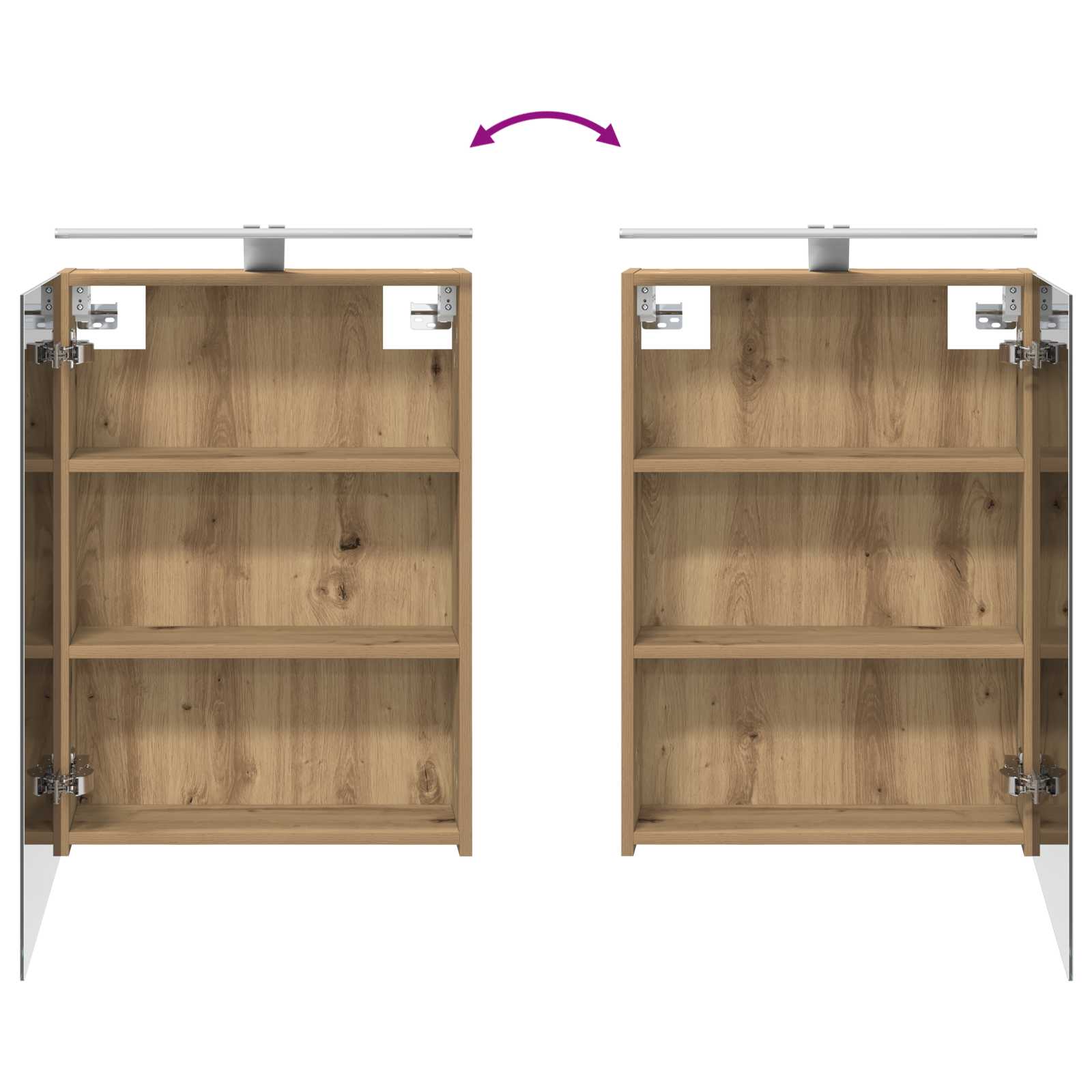 Σετ Ντουλαπιών Μπάνιου με ράφι 3 pcs 140 x 14,5 x 70 εκ - Pakobazaar