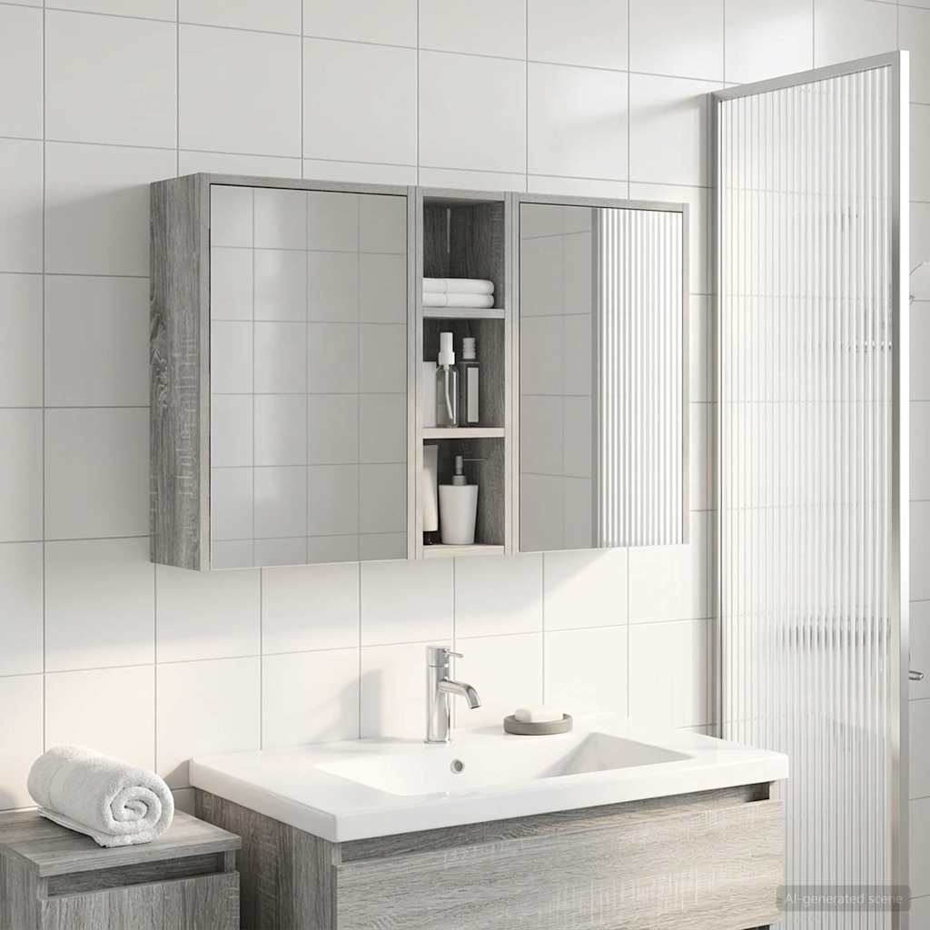 Σετ Ντουλαπιών Μπάνιου 3 pcs 106 x 16 x 62,5 εκ. - Pakobazaar