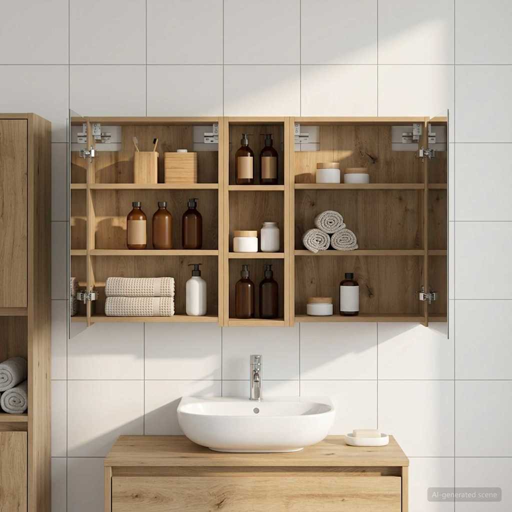 Σετ Ντουλαπιών Μπάνιου 3 pcs 106 x 16 x 62,5 εκ. - Pakobazaar