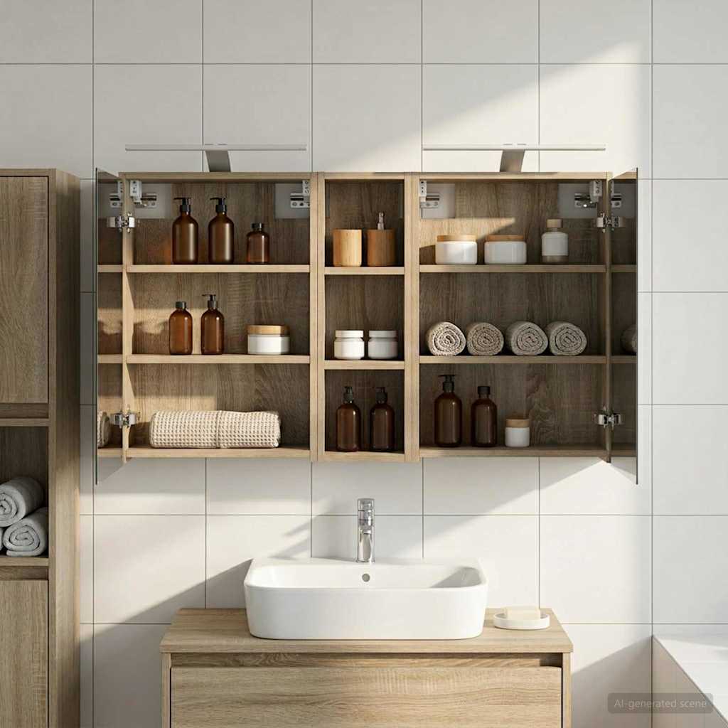 Σετ Ντουλαπιών Μπάνιου 3 pcs 106 x 16 x 62,5 εκ. - Pakobazaar